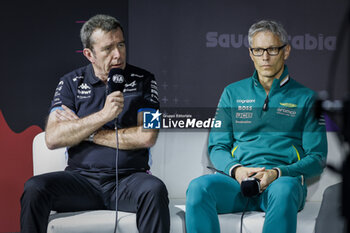 2024-03-07 - FAMIN Bruno (fra), Team Principal of Alpine F1 Team and KRACK Mike (ger), Team Principal and CEO of Aston Martin F1 Team, portrait, press conference during the Formula 1 STC Saudi Arabian Grand Prix 2024, 2nd round of the 2024 Formula One World Championship from March 7 to 9, 2024 on the Jeddah Corniche Circuit, in Jeddah, Saudi Arabia - F1 - SAUDI ARABIAN GRAND PRIX 2024 - FORMULA 1 - MOTORS