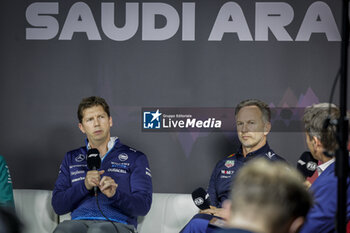 2024-03-07 - VOWLES James, Team Principal of Williams Racing and HORNER Christian (gbr), Team Principal of Red Bull Racing, portrait, press conference during the Formula 1 STC Saudi Arabian Grand Prix 2024, 2nd round of the 2024 Formula One World Championship from March 7 to 9, 2024 on the Jeddah Corniche Circuit, in Jeddah, Saudi Arabia - F1 - SAUDI ARABIAN GRAND PRIX 2024 - FORMULA 1 - MOTORS