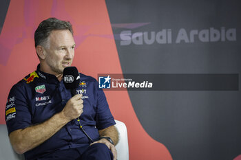 2024-03-07 - HORNER Christian (gbr), Team Principal of Red Bull Racing, portrait, press conference during the Formula 1 STC Saudi Arabian Grand Prix 2024, 2nd round of the 2024 Formula One World Championship from March 7 to 9, 2024 on the Jeddah Corniche Circuit, in Jeddah, Saudi Arabia - F1 - SAUDI ARABIAN GRAND PRIX 2024 - FORMULA 1 - MOTORS