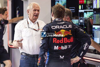 2024-03-07 - HORNER Christian (gbr), Team Principal of Red Bull Racing, portrait VERSTAPPEN Max (ned), Red Bull Racing RB20, portrait MARKO Helmut (aut), Drivers’ Manager of Red Bull Racing, portrait during the Formula 1 STC Saudi Arabian Grand Prix 2024, 2nd round of the 2024 Formula One World Championship from March 7 to 9, 2024 on the Jeddah Corniche Circuit, in Jeddah, Saudi Arabia - F1 - SAUDI ARABIAN GRAND PRIX 2024 - FORMULA 1 - MOTORS