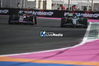 2024-03-08 - 31 OCON Esteban (fra), Alpine F1 Team A524, action 18 STROLL Lance (can), Aston Martin F1 Team AMR24, action during the Formula 1 STC Saudi Arabian Grand Prix 2024, 2nd round of the 2024 Formula One World Championship from March 7 to 9, 2024 on the Jeddah Corniche Circuit, in Jeddah, Saudi Arabia - F1 - SAUDI ARABIAN GRAND PRIX 2024 - FORMULA 1 - MOTORS