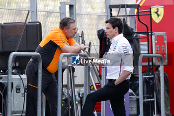 2024-03-08 - BROWN Zak (usa), CEO of of McLaren Racing, portrait, WOLFF Toto (aut), Team Principal & CEO of Mercedes AMG F1 Team, portrait during the Formula 1 STC Saudi Arabian Grand Prix 2024, 2nd round of the 2024 Formula One World Championship from March 7 to 9, 2024 on the Jeddah Corniche Circuit, in Jeddah, Saudi Arabia - F1 - SAUDI ARABIAN GRAND PRIX 2024 - FORMULA 1 - MOTORS