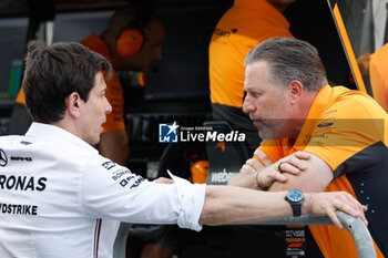 2024-03-08 - BROWN Zak (usa), CEO of of McLaren Racing, portrait, WOLFF Toto (aut), Team Principal & CEO of Mercedes AMG F1 Team, portrait during the Formula 1 STC Saudi Arabian Grand Prix 2024, 2nd round of the 2024 Formula One World Championship from March 7 to 9, 2024 on the Jeddah Corniche Circuit, in Jeddah, Saudi Arabia - F1 - SAUDI ARABIAN GRAND PRIX 2024 - FORMULA 1 - MOTORS