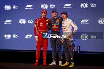 2024-03-08 - VERSTAPPEN Max (ned), Red Bull Racing RB20, LECLERC Charles (mco), Scuderia Ferrari SF-24 and PEREZ Sergio (mex), Red Bull Racing RB20, portrait during the Formula 1 STC Saudi Arabian Grand Prix 2024, 2nd round of the 2024 Formula One World Championship from March 7 to 9, 2024 on the Jeddah Corniche Circuit, in Jeddah, Saudi Arabia - F1 - SAUDI ARABIAN GRAND PRIX 2024 - FORMULA 1 - MOTORS