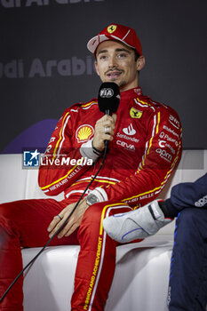 2024-03-08 - LECLERC Charles (mco), Scuderia Ferrari SF-24, portrait, press conference during the Formula 1 STC Saudi Arabian Grand Prix 2024, 2nd round of the 2024 Formula One World Championship from March 7 to 9, 2024 on the Jeddah Corniche Circuit, in Jeddah, Saudi Arabia - F1 - SAUDI ARABIAN GRAND PRIX 2024 - FORMULA 1 - MOTORS