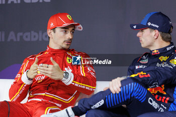 2024-03-08 - LECLERC Charles (mco), Scuderia Ferrari SF-24, portrait, VERSTAPPEN Max (ned), Red Bull Racing RB20, portrait during the Formula 1 STC Saudi Arabian Grand Prix 2024, 2nd round of the 2024 Formula One World Championship from March 7 to 9, 2024 on the Jeddah Corniche Circuit, in Jeddah, Saudi Arabia - F1 - SAUDI ARABIAN GRAND PRIX 2024 - FORMULA 1 - MOTORS