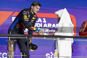 2024-03-09 - VERSTAPPEN Max (ned), Red Bull Racing RB20, portrait podium BEN SULAYEM Mohammed (uae), President of the FIA, portrait during the Formula 1 STC Saudi Arabian Grand Prix 2024, 2nd round of the 2024 Formula One World Championship from March 7 to 9, 2024 on the Jeddah Corniche Circuit, in Jeddah, Saudi Arabia - F1 - SAUDI ARABIAN GRAND PRIX 2024 - FORMULA 1 - MOTORS