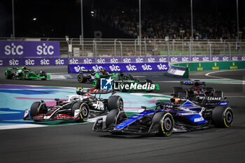 2024-03-09 - 23 ALBON Alexander (tha), Williams Racing FW45 and 27 HULKENBERG Nico (ger), Haas F1 Team VF-24 Ferrari, action during the Formula 1 STC Saudi Arabian Grand Prix 2024, 2nd round of the 2024 Formula One World Championship from March 7 to 9, 2024 on the Jeddah Corniche Circuit, in Jeddah, Saudi Arabia - F1 - SAUDI ARABIAN GRAND PRIX 2024 - FORMULA 1 - MOTORS