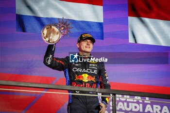 2024-03-09 - VERSTAPPEN Max (ned), Red Bull Racing RB20, portrait, podium during the Formula 1 STC Saudi Arabian Grand Prix 2024, 2nd round of the 2024 Formula One World Championship from March 7 to 9, 2024 on the Jeddah Corniche Circuit, in Jeddah, Saudi Arabia - F1 - SAUDI ARABIAN GRAND PRIX 2024 - FORMULA 1 - MOTORS