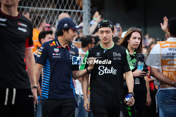 2024-03-09 - PEREZ Sergio (mex), Red Bull Racing RB20, ZHOU Guanyu (chi), Stake F1 Team Kick Sauber C44, portrait during the Formula 1 STC Saudi Arabian Grand Prix 2024, 2nd round of the 2024 Formula One World Championship from March 7 to 9, 2024 on the Jeddah Corniche Circuit, in Jeddah, Saudi Arabia - F1 - SAUDI ARABIAN GRAND PRIX 2024 - FORMULA 1 - MOTORS