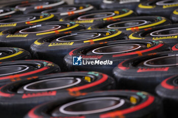 2024-03-20 - Pirelli tyres, pneus, tyre, pneu, during the Formula 1 Rolex Australian Grand Prix 2024, 3rd round of the 2024 Formula One World Championship from March 22 to 24, 2024 on the Albert Park Circuit, in Melbourne, Australia - F1 - AUSTRALIAN GRAND PRIX 2024 - FORMULA 1 - MOTORS