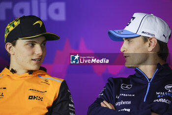 2024-03-21 - PIASTRI Oscar (aus), McLaren F1 Team MCL38, portrait and SARGEANT Logan (usa), Williams Racing FW46, portrait during the Formula 1 Rolex Australian Grand Prix 2024, 3rd round of the 2024 Formula One World Championship from March 22 to 24, 2024 on the Albert Park Circuit, in Melbourne, Australia - F1 - AUSTRALIAN GRAND PRIX 2024 - FORMULA 1 - MOTORS