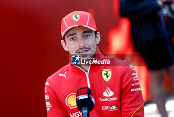 2024-03-21 - LECLERC Charles (mco), Scuderia Ferrari SF-24, portrait during the Formula 1 Rolex Australian Grand Prix 2024, 3rd round of the 2024 Formula One World Championship from March 22 to 24, 2024 on the Albert Park Circuit, in Melbourne, Australia - F1 - AUSTRALIAN GRAND PRIX 2024 - FORMULA 1 - MOTORS