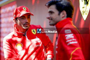 2024-03-21 - LECLERC Charles (mco), Scuderia Ferrari SF-24, portrait and SAINZ Carlos (spa), Scuderia Ferrari SF-24, portrait during the Formula 1 Rolex Australian Grand Prix 2024, 3rd round of the 2024 Formula One World Championship from March 22 to 24, 2024 on the Albert Park Circuit, in Melbourne, Australia - F1 - AUSTRALIAN GRAND PRIX 2024 - FORMULA 1 - MOTORS