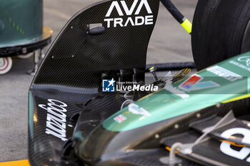 2024-03-22 - Aston Martin F1 Team AMR23, mechanical detail of the front wing flap during the Formula 1 Rolex Australian Grand Prix 2024, 3rd round of the 2024 Formula One World Championship from March 22 to 24, 2024 on the Albert Park Circuit, in Melbourne, Australia - F1 - AUSTRALIAN GRAND PRIX 2024 - FORMULA 1 - MOTORS