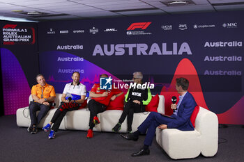 2024-03-22 - BROWN Zak (usa), CEO of of McLaren Racing, portrait, BAYER Peter, CEO of Visa Cash App RB F1 Team, portrait, VASSEUR Frédéric (fra), Team Principal & General Manager of the Scuderia Ferrari, portrait, ALUNNI BRAVI Alessandro (ita), Managing Director of Sauber Group & Team Representative, portrait during the Formula 1 Rolex Australian Grand Prix 2024, 3rd round of the 2024 Formula One World Championship from March 22 to 24, 2024 on the Albert Park Circuit, in Melbourne, Australia - F1 - AUSTRALIAN GRAND PRIX 2024 - FORMULA 1 - MOTORS