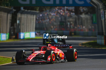 2024-03-22 - 55 SAINZ Carlos (spa), Scuderia Ferrari SF-24, action during the Formula 1 Rolex Australian Grand Prix 2024, 3rd round of the 2024 Formula One World Championship from March 22 to 24, 2024 on the Albert Park Circuit, in Melbourne, Australia - F1 - AUSTRALIAN GRAND PRIX 2024 - FORMULA 1 - MOTORS