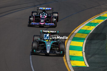 2024-03-22 - 44 HAMILTON Lewis (gbr), Mercedes AMG F1 Team W15, 10 GASLY Pierre (fra), Alpine F1 Team A524, action during the Formula 1 Rolex Australian Grand Prix 2024, 3rd round of the 2024 Formula One World Championship from March 22 to 24, 2024 on the Albert Park Circuit, in Melbourne, Australia - F1 - AUSTRALIAN GRAND PRIX 2024 - FORMULA 1 - MOTORS