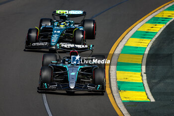 2024-03-22 - 63 RUSSELL George (gbr), Mercedes AMG F1 Team W15, 14 ALONSO Fernando (spa), Aston Martin F1 Team AMR24, action during the Formula 1 Rolex Australian Grand Prix 2024, 3rd round of the 2024 Formula One World Championship from March 22 to 24, 2024 on the Albert Park Circuit, in Melbourne, Australia - F1 - AUSTRALIAN GRAND PRIX 2024 - FORMULA 1 - MOTORS