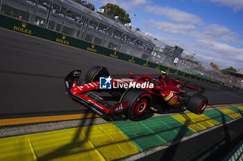 2024-03-23 - 55 SAINZ Carlos (spa), Scuderia Ferrari SF-24, action during the Formula 1 Rolex Australian Grand Prix 2024, 3rd round of the 2024 Formula One World Championship from March 22 to 24, 2024 on the Albert Park Circuit, in Melbourne, Australia - F1 - AUSTRALIAN GRAND PRIX 2024 - FORMULA 1 - MOTORS