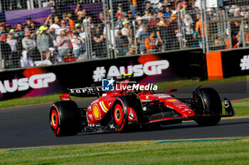 2024-03-23 - 55 SAINZ Carlos (spa), Scuderia Ferrari SF-24, action during the Formula 1 Rolex Australian Grand Prix 2024, 3rd round of the 2024 Formula One World Championship from March 22 to 24, 2024 on the Albert Park Circuit, in Melbourne, Australia - F1 - AUSTRALIAN GRAND PRIX 2024 - FORMULA 1 - MOTORS