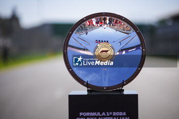 2024-03-24 - Trophy of the race during the Formula 1 Rolex Australian Grand Prix 2024, 3rd round of the 2024 Formula One World Championship from March 22 to 24, 2024 on the Albert Park Circuit, in Melbourne, Australia - F1 - AUSTRALIAN GRAND PRIX 2024 - FORMULA 1 - MOTORS