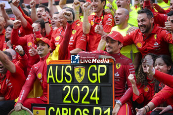 2024-03-24 - LECLERC Charles (mco), Scuderia Ferrari SF-24, portrait SAINZ Carlos (spa), Scuderia Ferrari SF-24, portrait during the Formula 1 Rolex Australian Grand Prix 2024, 3rd round of the 2024 Formula One World Championship from March 22 to 24, 2024 on the Albert Park Circuit, in Melbourne, Australia - F1 - AUSTRALIAN GRAND PRIX 2024 - FORMULA 1 - MOTORS