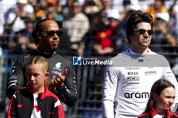 2024-03-24 - HAMILTON Lewis (gbr), Mercedes AMG F1 Team W15, portrait STROLL Lance (can), Aston Martin F1 Team AMR24, portrait during the Formula 1 Rolex Australian Grand Prix 2024, 3rd round of the 2024 Formula One World Championship from March 22 to 24, 2024 on the Albert Park Circuit, in Melbourne, Australia - F1 - AUSTRALIAN GRAND PRIX 2024 - FORMULA 1 - MOTORS