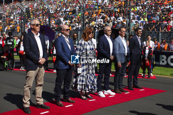 2024-03-24 - National Anthem FIA during the Formula 1 Rolex Australian Grand Prix 2024, 3rd round of the 2024 Formula One World Championship from March 22 to 24, 2024 on the Albert Park Circuit, in Melbourne, Australia - F1 - AUSTRALIAN GRAND PRIX 2024 - FORMULA 1 - MOTORS