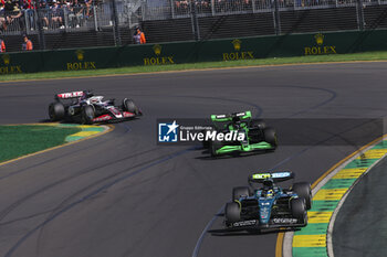 2024-03-24 - 14 ALONSO Fernando (spa), Aston Martin F1 Team AMR24, action 77 BOTTAS Valtteri (fin), Stake F1 Team Kick Sauber C44, action during the Formula 1 Rolex Australian Grand Prix 2024, 3rd round of the 2024 Formula One World Championship from March 22 to 24, 2024 on the Albert Park Circuit, in Melbourne, Australia - F1 - AUSTRALIAN GRAND PRIX 2024 - FORMULA 1 - MOTORS