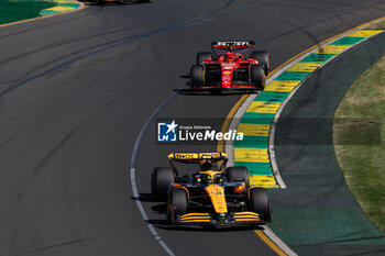 2024-03-24 - 04 NORRIS Lando (gbr), McLaren F1 Team MCL38, action 16 LECLERC Charles (mco), Scuderia Ferrari SF-24, action during the Formula 1 Rolex Australian Grand Prix 2024, 3rd round of the 2024 Formula One World Championship from March 22 to 24, 2024 on the Albert Park Circuit, in Melbourne, Australia - F1 - AUSTRALIAN GRAND PRIX 2024 - FORMULA 1 - MOTORS