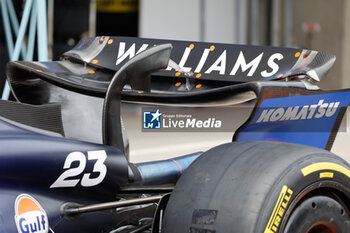 2024-04-05 - Williams Racing FW46, mechanical detail, This rear wing has smaller upper elements., during the Formula 1 MSC Cruises Japanese Grand Prix 2024, 4th round of the 2024 Formula One World Championship from April 5 to 7, 2024 on the Suzuka International Racing Course, in Suzuka, Japan - F1 - JAPANESE GRAND PRIX 2024 - FORMULA 1 - MOTORS