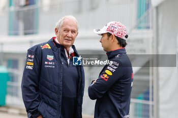 2024-04-06 - MARKO Helmut (aut), Drivers’ Manager of Red Bull Racing, portrait, PEREZ Sergio (mex), Red Bull Racing RB20, portrait, during the Formula 1 MSC Cruises Japanese Grand Prix 2024, 4th round of the 2024 Formula One World Championship from April 5 to 7, 2024 on the Suzuka International Racing Course, in Suzuka, Japan - F1 - JAPANESE GRAND PRIX 2024 - FORMULA 1 - MOTORS