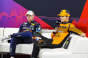 2024-04-06 - VERSTAPPEN Max (ned), Red Bull Racing RB20, portrait and NORRIS Lando (gbr), McLaren F1 Team MCL38, portrait during the Formula 1 MSC Cruises Japanese Grand Prix 2024, 4th round of the 2024 Formula One World Championship from April 5 to 7, 2024 on the Suzuka International Racing Course, in Suzuka, Japan - F1 - JAPANESE GRAND PRIX 2024 - FORMULA 1 - MOTORS