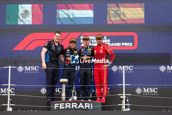 2024-04-07 - VERSTAPPEN Max (ned), Red Bull Racing RB20, PEREZ Sergio (mex), Red Bull Racing RB20, SAINZ Carlos (spa), Scuderia Ferrari SF-24, portrait, during the Formula 1 MSC Cruises Japanese Grand Prix 2024, 4th round of the 2024 Formula One World Championship from April 5 to 7, 2024 on the Suzuka International Racing Course, in Suzuka, Japan - F1 - JAPANESE GRAND PRIX 2024 - FORMULA 1 - MOTORS