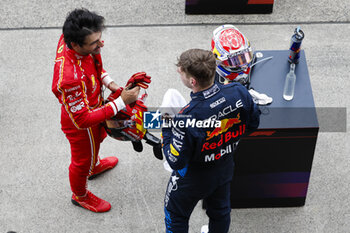 2024-04-07 - SAINZ Carlos (spa), Scuderia Ferrari SF-24, portrait and VERSTAPPEN Max (ned), Red Bull Racing RB20, portrait during the Formula 1 MSC Cruises Japanese Grand Prix 2024, 4th round of the 2024 Formula One World Championship from April 5 to 7, 2024 on the Suzuka International Racing Course, in Suzuka, Japan - F1 - JAPANESE GRAND PRIX 2024 - FORMULA 1 - MOTORS