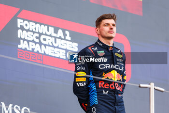 2024-04-07 - podium VERSTAPPEN Max (ned), Red Bull Racing RB20, portrait during the Formula 1 MSC Cruises Japanese Grand Prix 2024, 4th round of the 2024 Formula One World Championship from April 5 to 7, 2024 on the Suzuka International Racing Course, in Suzuka, Japan - F1 - JAPANESE GRAND PRIX 2024 - FORMULA 1 - MOTORS