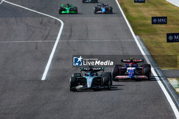 2024-04-07 - 63 RUSSELL George (gbr), Mercedes AMG F1 Team W15, 22 TSUNODA Yuki (jap), Visa Cash App RB F1 Team VCARB 01, action during the Formula 1 MSC Cruises Japanese Grand Prix 2024, 4th round of the 2024 Formula One World Championship from April 5 to 7, 2024 on the Suzuka International Racing Course, in Suzuka, Japan - F1 - JAPANESE GRAND PRIX 2024 - FORMULA 1 - MOTORS