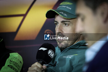2024-04-18 - press conference ALONSO Fernando (spa), Aston Martin F1 Team AMR24, portrait during the Formula 1 Lenovo Chinese Grand Prix 2024, 5th round of the 2024 Formula One World Championship from April 19 to 21, 2024 on the Shanghai International Circuit, in Shanghai, China - F1 - CHINESE GRAND PRIX 2024 - FORMULA 1 - MOTORS