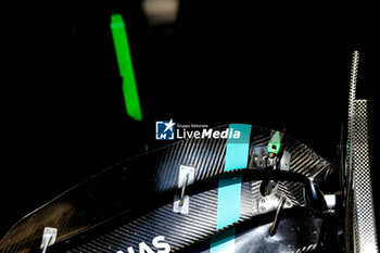 2024-04-18 - Front Wing Mercedes AMG F1 Team W15, mechanical detail during the Formula 1 Lenovo Chinese Grand Prix 2024, 5th round of the 2024 Formula One World Championship from April 19 to 21, 2024 on the Shanghai International Circuit, in Shanghai, China - F1 - CHINESE GRAND PRIX 2024 - FORMULA 1 - MOTORS