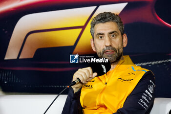 2024-04-19 - STELLA Andrea (ita), Team Principal of McLaren F1 Team, portrait press conference during the Formula 1 Lenovo Chinese Grand Prix 2024, 5th round of the 2024 Formula One World Championship from April 19 to 21, 2024 on the Shanghai International Circuit, in Shanghai, China - F1 - CHINESE GRAND PRIX 2024 - FORMULA 1 - MOTORS