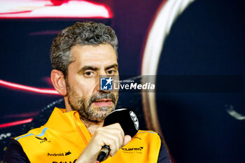 2024-04-19 - STELLA Andrea (ita), Team Principal of McLaren F1 Team, portrait press conference during the Formula 1 Lenovo Chinese Grand Prix 2024, 5th round of the 2024 Formula One World Championship from April 19 to 21, 2024 on the Shanghai International Circuit, in Shanghai, China - F1 - CHINESE GRAND PRIX 2024 - FORMULA 1 - MOTORS