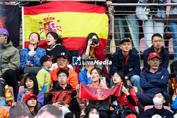 2024-04-19 - Fans of Charles Leclerc in the grandstands during the Formula 1 Lenovo Chinese Grand Prix 2024, 5th round of the 2024 Formula One World Championship from April 19 to 21, 2024 on the Shanghai International Circuit, in Shanghai, China - F1 - CHINESE GRAND PRIX 2024 - FORMULA 1 - MOTORS