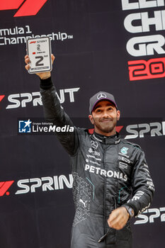 2024-04-20 - HAMILTON Lewis (gbr), Mercedes AMG F1 Team W15, portrait Sprint Race Podium during the Formula 1 Lenovo Chinese Grand Prix 2024, 5th round of the 2024 Formula One World Championship from April 19 to 21, 2024 on the Shanghai International Circuit, in Shanghai, China - F1 - CHINESE GRAND PRIX 2024 - FORMULA 1 - MOTORS