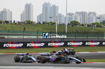 2024-04-20 - 31 OCON Esteban (fra), Alpine F1 Team A524, action and 10 GASLY Pierre (fra), Alpine F1 Team A524, action during the Formula 1 Lenovo Chinese Grand Prix 2024, 5th round of the 2024 Formula One World Championship from April 19 to 21, 2024 on the Shanghai International Circuit, in Shanghai, China - F1 - CHINESE GRAND PRIX 2024 - FORMULA 1 - MOTORS