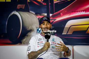 2024-04-20 - HAMILTON Lewis (gbr), Mercedes AMG F1 Team W15, portrait press conference Sprint Race during the Formula 1 Lenovo Chinese Grand Prix 2024, 5th round of the 2024 Formula One World Championship from April 19 to 21, 2024 on the Shanghai International Circuit, in Shanghai, China - F1 - CHINESE GRAND PRIX 2024 - FORMULA 1 - MOTORS