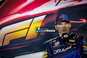 2024-04-20 - VERSTAPPEN Max (ned), Red Bull Racing RB20, portrait press conference Sprint Race during the Formula 1 Lenovo Chinese Grand Prix 2024, 5th round of the 2024 Formula One World Championship from April 19 to 21, 2024 on the Shanghai International Circuit, in Shanghai, China - F1 - CHINESE GRAND PRIX 2024 - FORMULA 1 - MOTORS