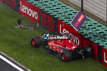 2024-04-20 - 55 SAINZ Carlos (spa), Scuderia Ferrari SF-24, action during the Formula 1 Lenovo Chinese Grand Prix 2024, 5th round of the 2024 Formula One World Championship from April 19 to 21, 2024 on the Shanghai International Circuit, in Shanghai, China - F1 - CHINESE GRAND PRIX 2024 - FORMULA 1 - MOTORS