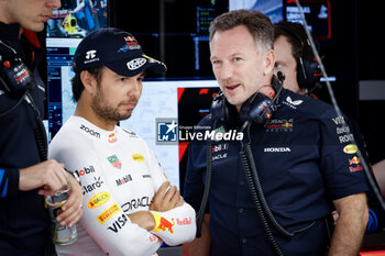 2024-04-20 - PEREZ Sergio (mex), Red Bull Racing RB20, portrait, HORNER Christian (gbr), Team Principal of Red Bull Racing, portrait during the Formula 1 Lenovo Chinese Grand Prix 2024, 5th round of the 2024 Formula One World Championship from April 19 to 21, 2024 on the Shanghai International Circuit, in Shanghai, China - F1 - CHINESE GRAND PRIX 2024 - FORMULA 1 - MOTORS