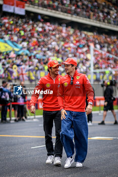 2024-04-21 - LECLERC Charles (mco), Scuderia Ferrari SF-24, portrait, SAINZ Carlos (spa), Scuderia Ferrari SF-24, portrait during the Formula 1 Lenovo Chinese Grand Prix 2024, 5th round of the 2024 Formula One World Championship from April 19 to 21, 2024 on the Shanghai International Circuit, in Shanghai, China - F1 - CHINESE GRAND PRIX 2024 - FORMULA 1 - MOTORS